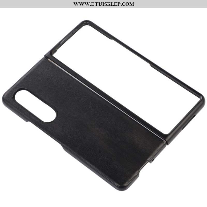Etui do Samsung Galaxy Z Fold 4 Sztuczna Postarzana Skóra